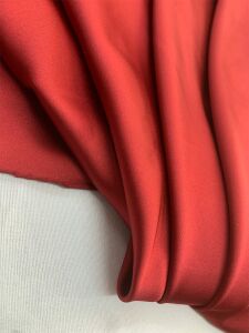 Kahverengi Asetat Saten Kumaş Bordo