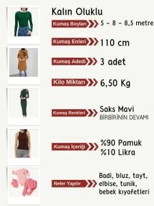 İnce Kaşkorse Esnek Kumaş Seti, Boyları 5-8-8,5 metre 3 adet Saks Mavisi