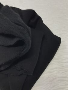 Şardonlu 3 İplik Kumaş, Parça 60x170 cm - Siyah