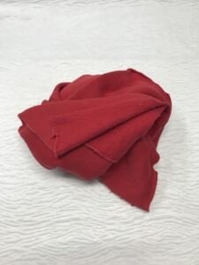 ORTA KALİTE Şardonlu 3 İplik Kumaş, Parça 80x180 cm - Kırmızı