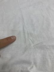 Beyaz Pamuk Polyester Lakost Kumaş, Parça 80x170 cm