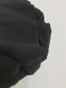 Siyah Bebe Ribanası Penye Kumaş, Parça 100x190 cm