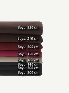 Dabıl Krep Kumaş Seti, Boyları 140-230 cm arası 8 adet