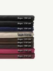 Dabıl Krep Kumaş Seti, Boyları 110-230 cm arası 9 adet