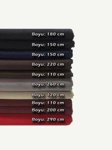 Dabıl Krep Kumaş Seti, Boyları 110-290 cm arası 10 adet