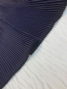 Piliseli Saten Kumaş Lacivert - Parlak ve Dökümlü