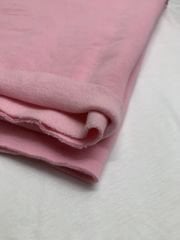 Pembe Şardonlu 3 İplik Kumaş, Parça 80x145 cm