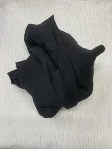 Şardonlu 3 İplik Kumaş, Parça 180x180 cm - Siyah