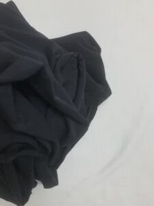 Siyah Likralı Süprem Kumaş, Parça 100x170 cm