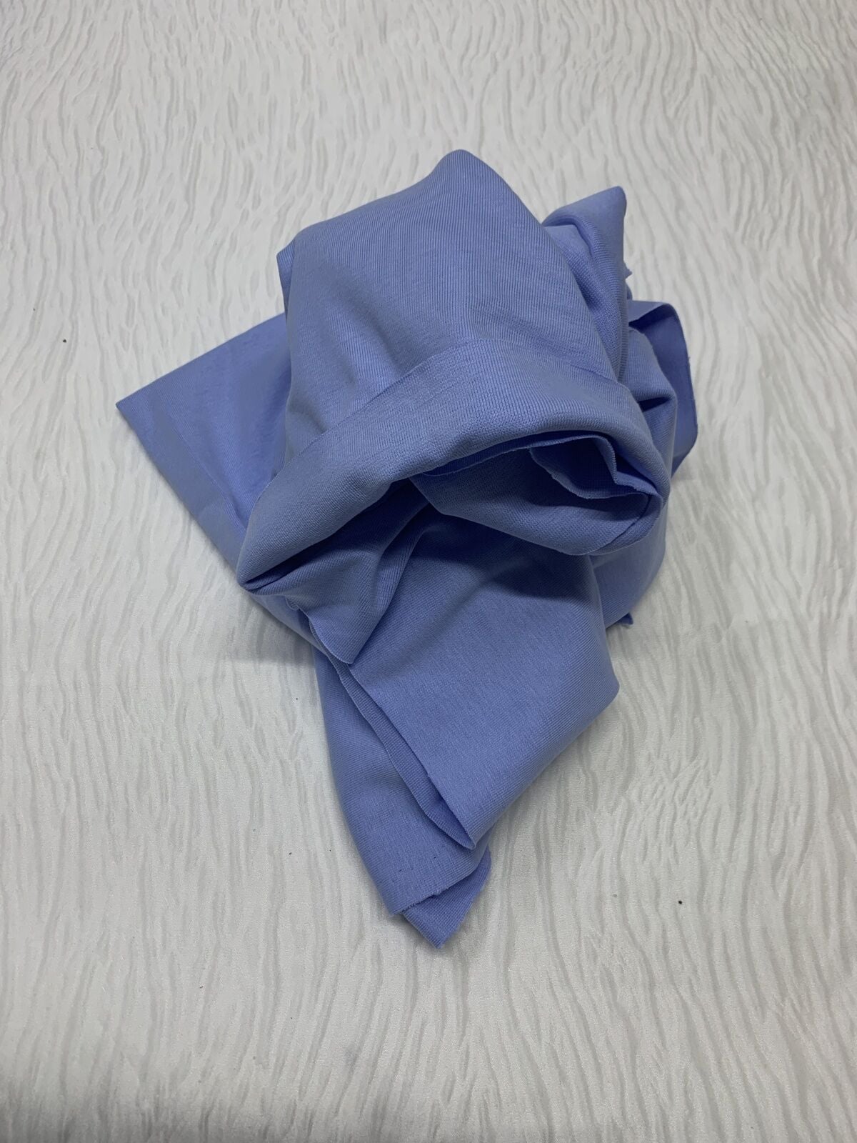 İnce Ribana Kumaş - Parça 80x170 cm - Mavi