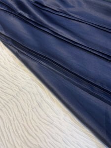 Açık Lacivert Saten Piliseli Kumaş - 20 cm Pilise Aralığı