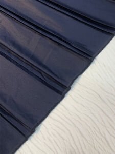 Açık Lacivert Saten Piliseli Kumaş - 20 cm Pilise Aralığı