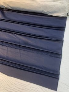 Açık Lacivert Saten Piliseli Kumaş - 20 cm Pilise Aralığı