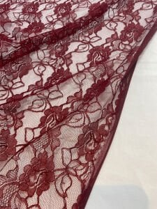 Bordo Dantel Kumaş