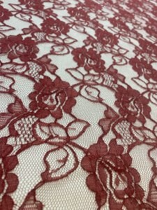Bordo Dantel Kumaş