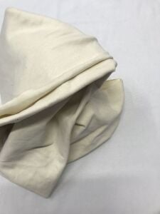 İnce Ribana Kumaş, Parça 120x135 cm Krem Rengi