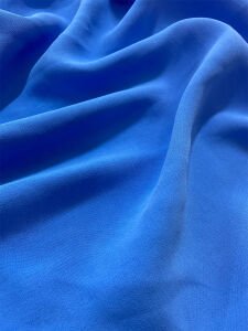 Mavi Krep Kumaş