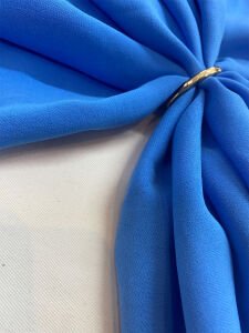 Mavi Krep Kumaş