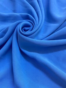Mavi Krep Kumaş