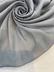 Gümüş Gri İpek Saten Kumaş