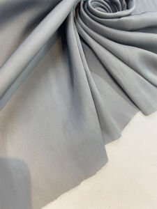 Gümüş Gri İpek Saten Kumaş