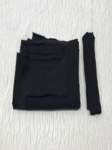 Ribanalı Diz Yapmaz 2 İplik Kumaş Siyah, Parça 80x180 cm