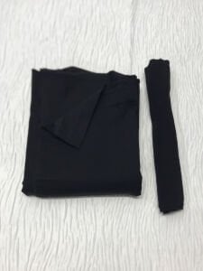 Ribanalı Diz Yapmaz 2 İplik Kumaş Siyah, Parça 100x180 cm