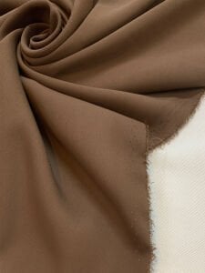 Kahverengi Kalın Krep Kumaş