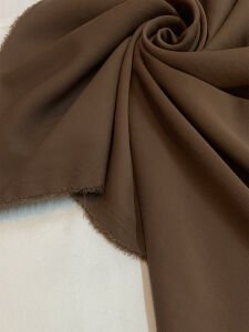 Kahverengi Kalın Krep Kumaş