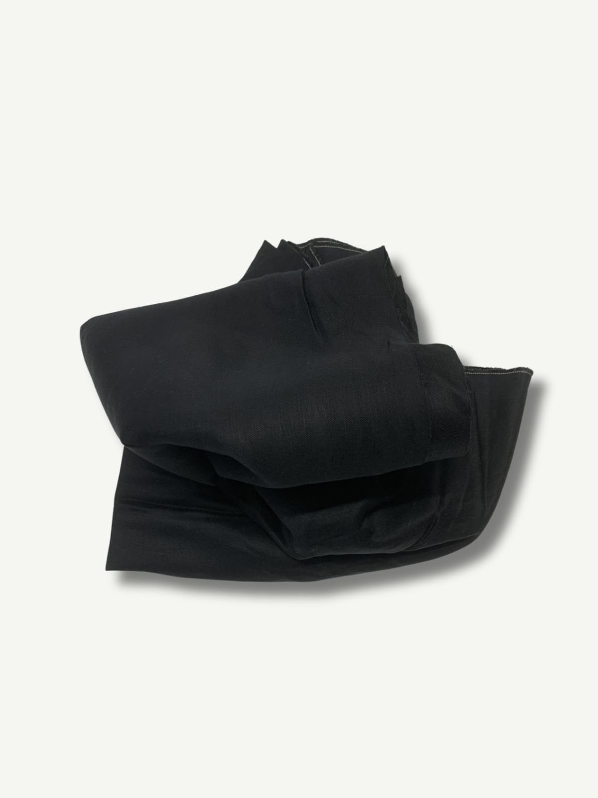 Siyah Kalın Ham Keten Kumaş, Parça 120x150 cm