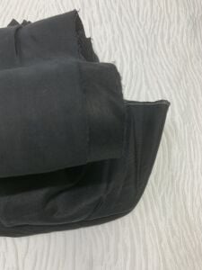 Siyah Kalın Ham Keten Kumaş, Parça 120x150 cm