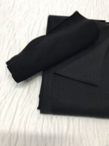 Ribanalı Diz Yapmaz 2 İplik Kumaş Siyah, Parça 100x180 cm