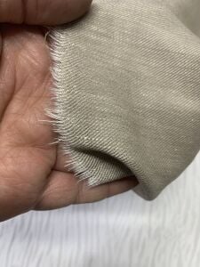 Sütlü Kahve Kalın Ham Keten Kumaş, Parça 150x140 cm