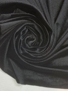 İpek Kadife Kumaş Likralı Dökümlü Elbiselik Siyah