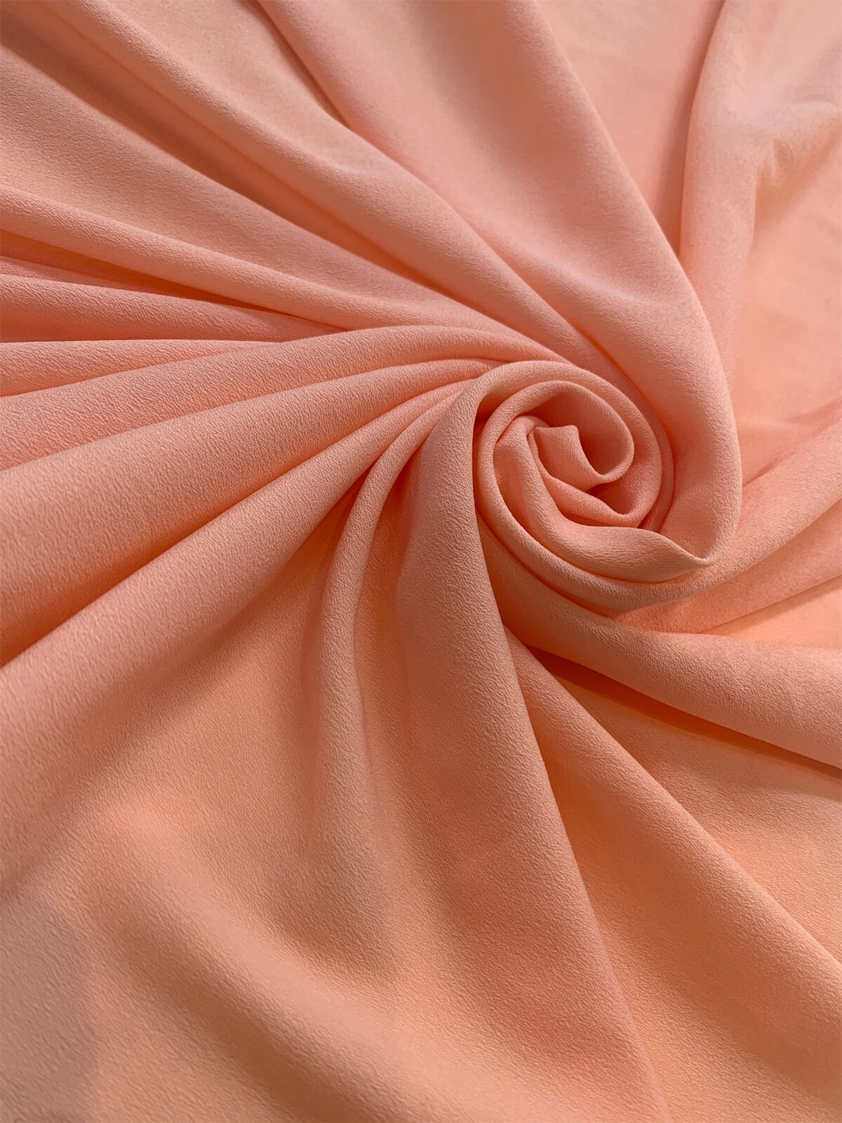 İnce Krep Kumaş Somon Rengi