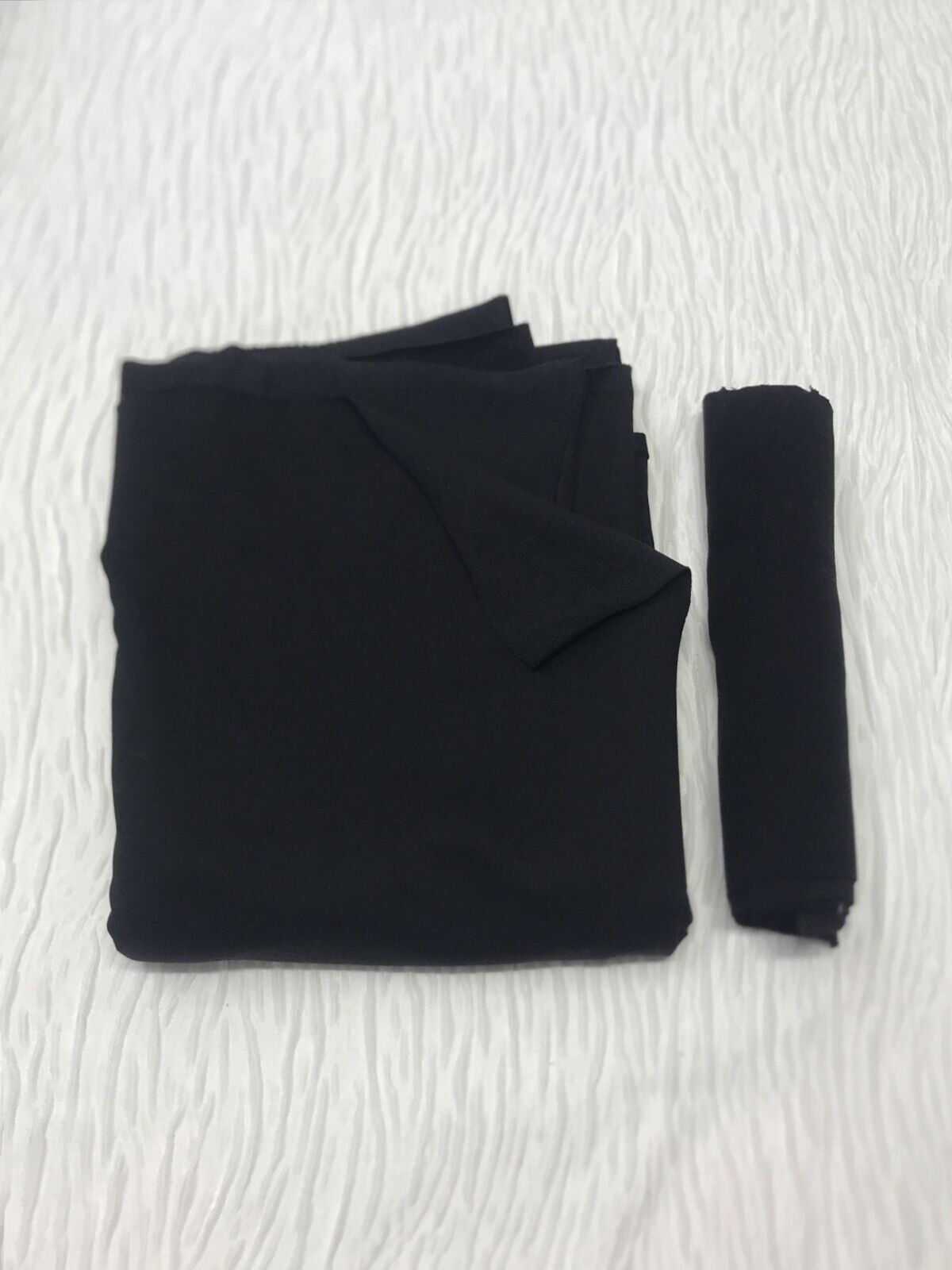 Ribanalı Diz Yapmaz 2 İplik Kumaş Siyah, Parça 85x180 cm