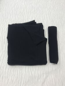 Ribanalı Diz Yapmaz 2 İplik Kumaş Siyah, Parça 85x180 cm