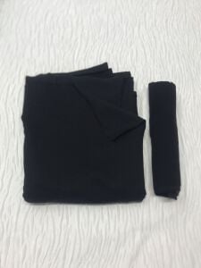 Ribanalı Diz Yapmaz 2 İplik Kumaş Siyah, Parça 85x180 cm