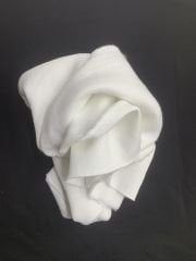 Şardonlu 3 İplik Kumaş Parça 75x170 cm Beyaz
