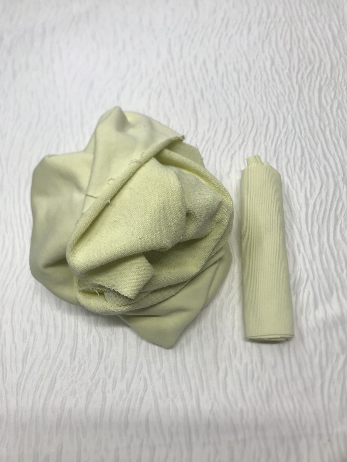 Ribanalı 3 İplik Kumaş Sarı – Parça 80x190 cm