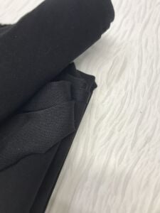 Ribanalı Diz Yapmaz 2 İplik Kumaş Siyah, Parça 105x180 cm