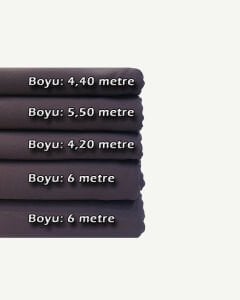 İnce Kaşkorse Esnek Kumaş Seti, Boyları 4,20-6 metre arası 5 adet Acı Kahve