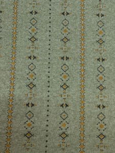 Pazen Benzeri, Otantik Desenli Haki Kışlık Kumaş - Hafif Şardonlu