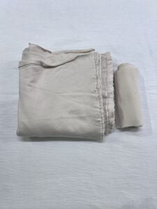 Ribanalı 3 İplik Kumaş, Parça 90x180 cm - Krem