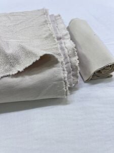 Ribanalı 3 İplik Kumaş, Parça 90x180 cm - Krem