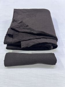 Ribanalı 3 İplik Kumaş, Parça 100x180 cm - Kahverengi