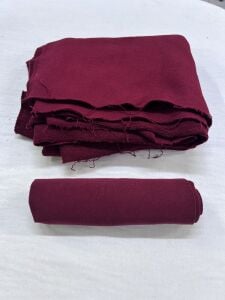 Ribanalı 3 İplik Kumaş, Parça 85x180 cm - Bordo