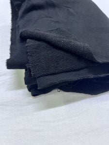 Ribanalı 3 İplik Kumaş, Parça 90x180 cm - Siyah