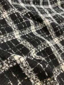 Siyah Beyaz Ekose Şanel Kumaş – Ceketlik & Takımlık