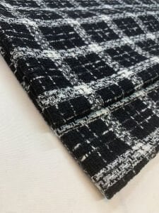 Siyah Beyaz Ekose Şanel Kumaş – Ceketlik & Takımlık